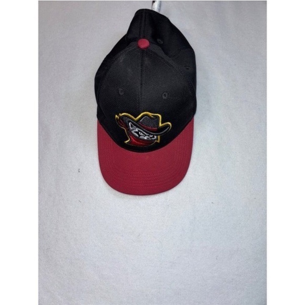 OC Sports Black Red Cowboy Mascot Embroidered Baseball Cap OSFM‎